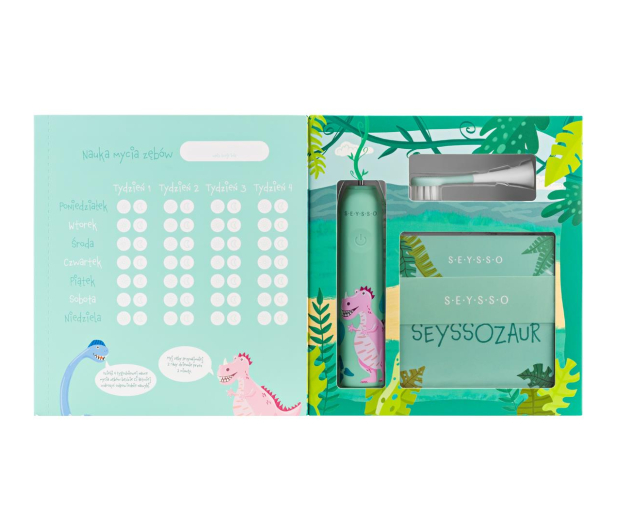 Seysso Szczoteczka soniczna Kids Dinosaur Coral (3+) - 1280312 - zdjęcie 10